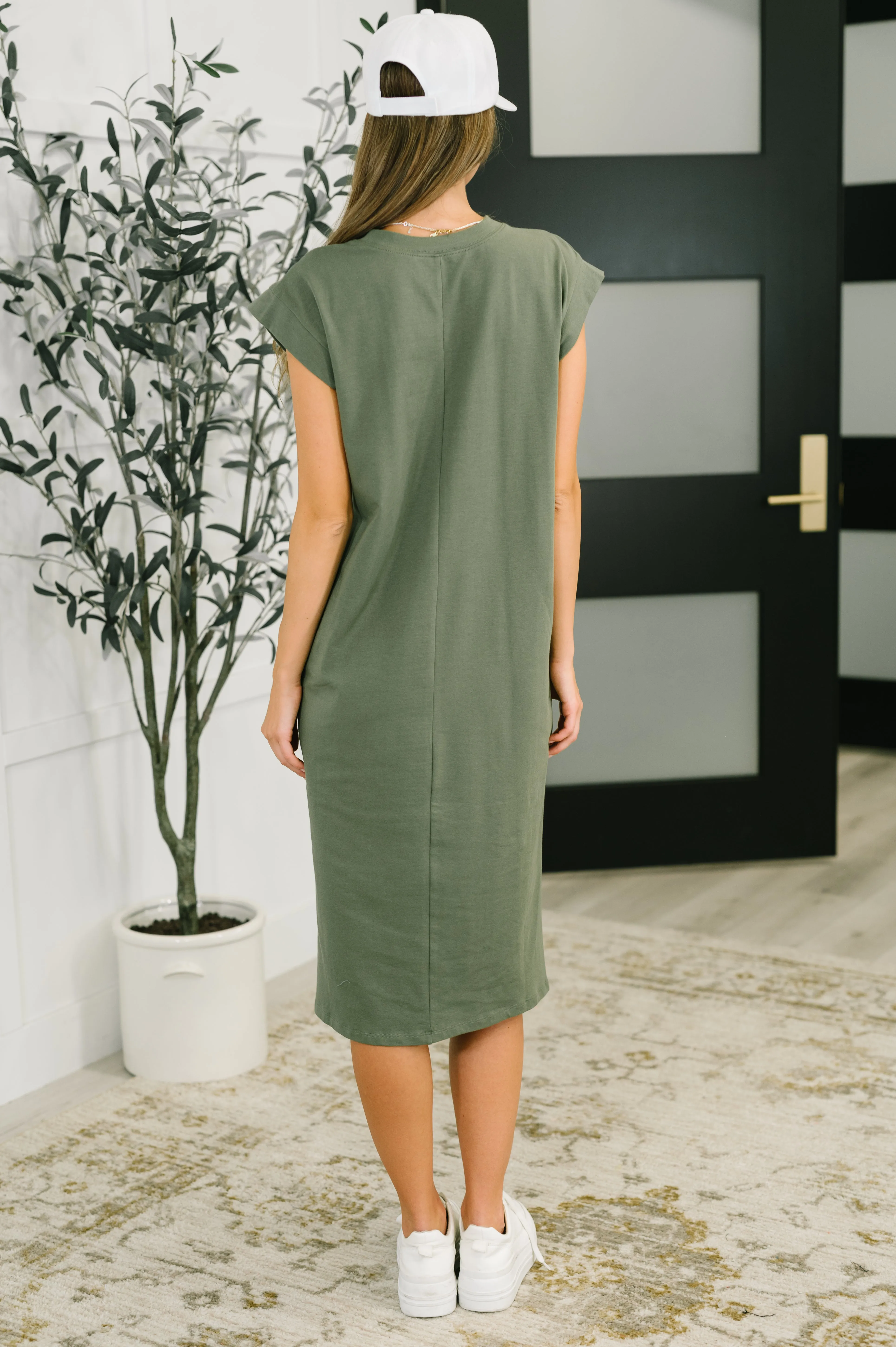 Sweet Like That Casual Dress in Light Olive sold by Charming Charlie product image thumbnail 4