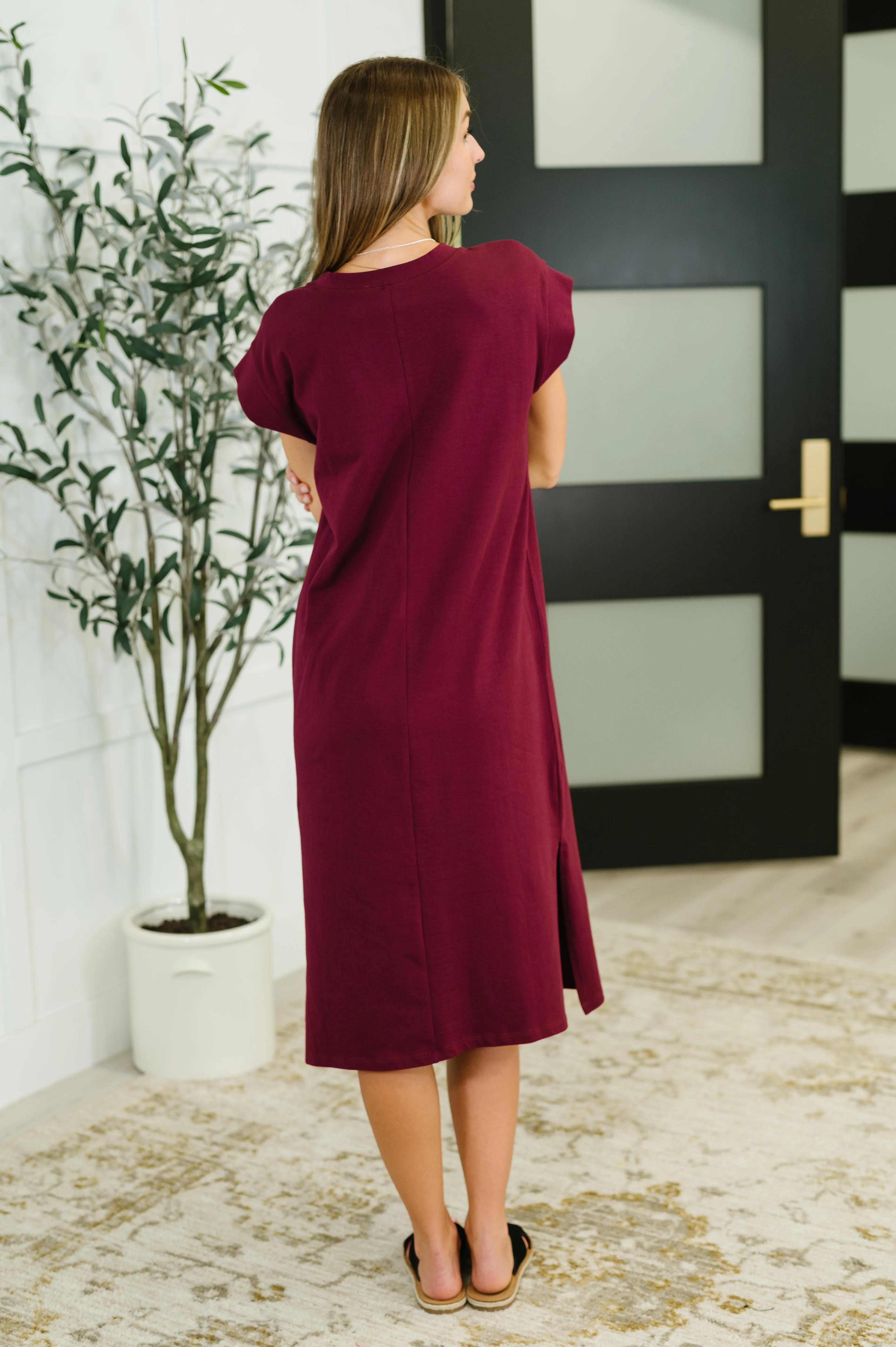 Sweet Like That Casual Dress in Cabernet sold by Charming Charlie product image thumbnail 4