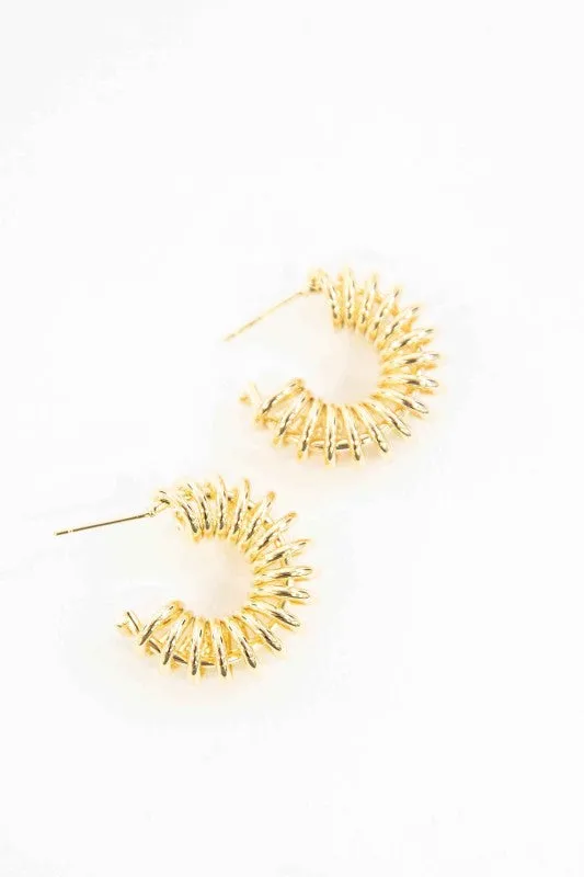 Coiled Hoop Earrings sold by Charming Charlie product image thumbnail 3