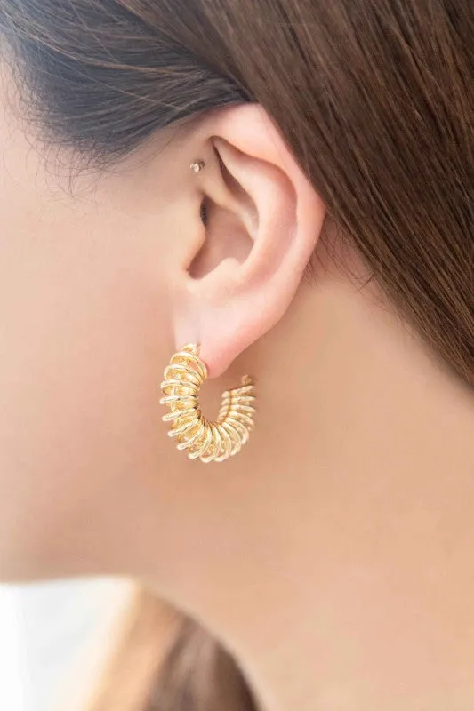 Coiled Hoop Earrings sold by Charming Charlie product image thumbnail 2