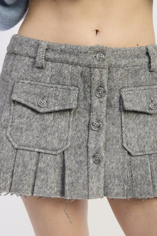 CARGO PLEATED MINI SKIRT sold by Charming Charlie product image thumbnail 2