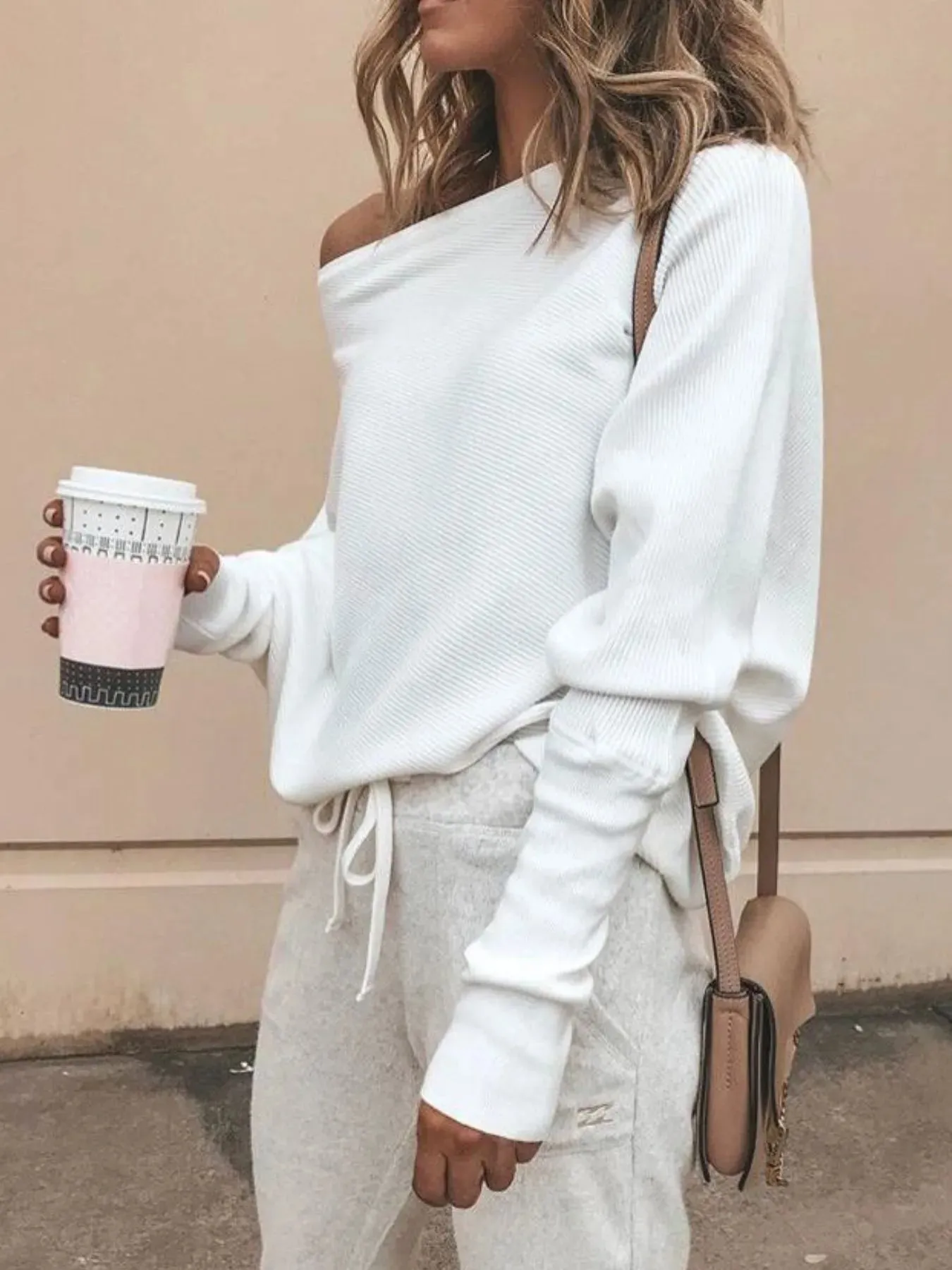 Full Size Single Shoulder Ribbed Knit Top Plus Size sold by Charming Charlie product image thumbnail 4