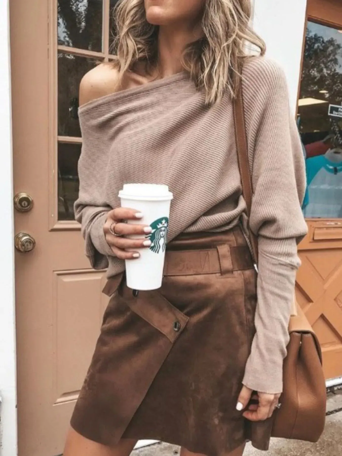 Full Size Single Shoulder Ribbed Knit Top Plus Size sold by Charming Charlie product image thumbnail 5