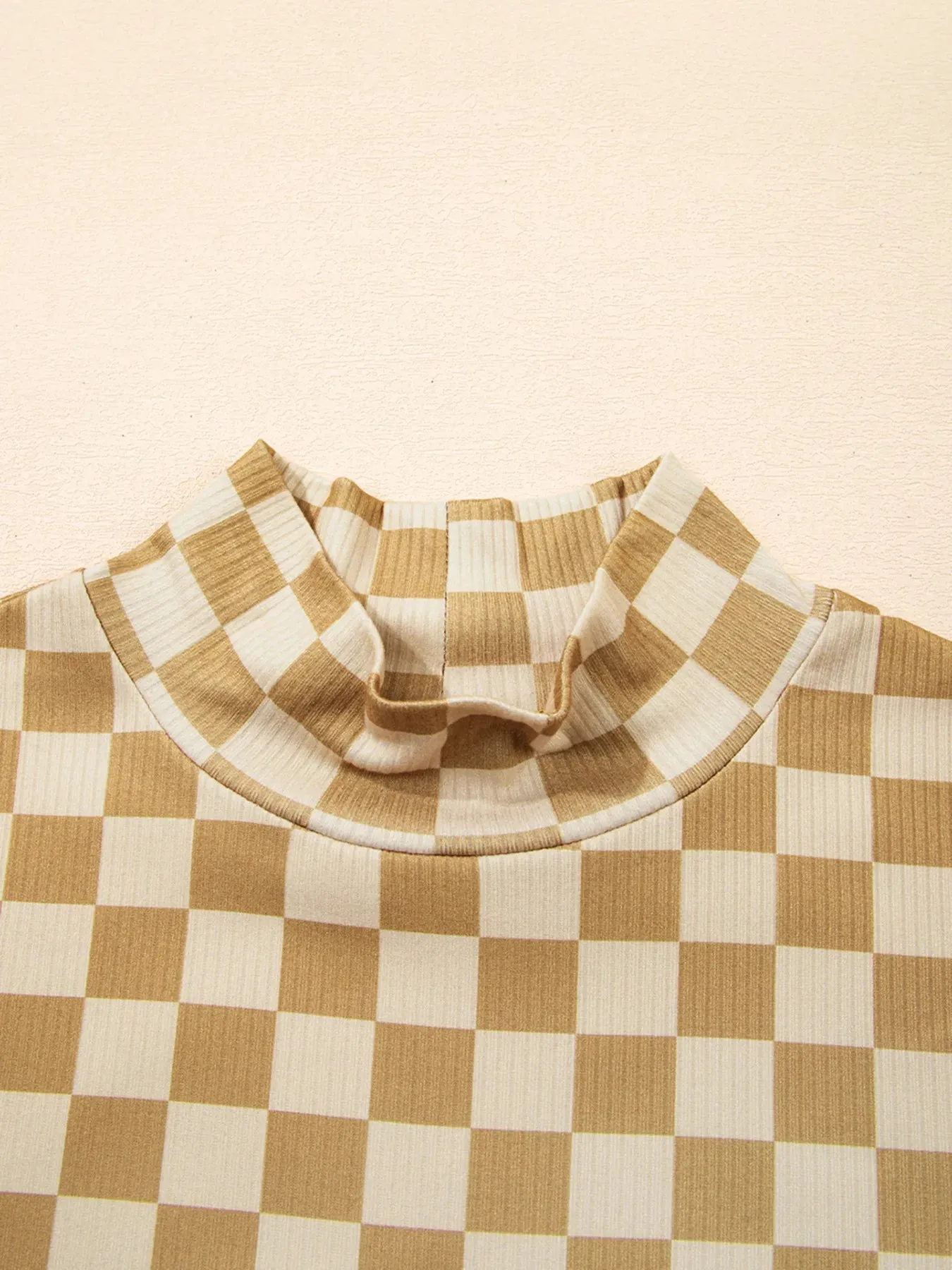 Check Pattern Turtleneck Slim Long Sleeve Tee sold by Charming Charlie product image thumbnail 5