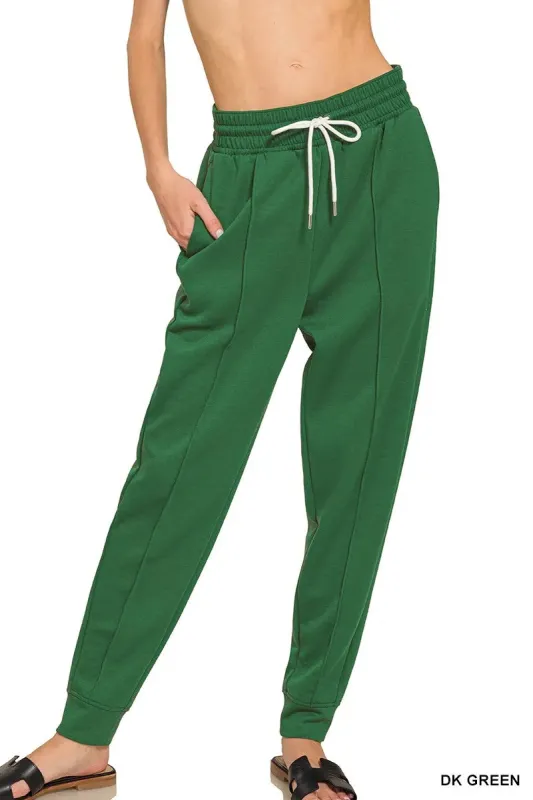 Zenana Drawstring Scuba Sweatpants with Pockets sold by Charming Charlie