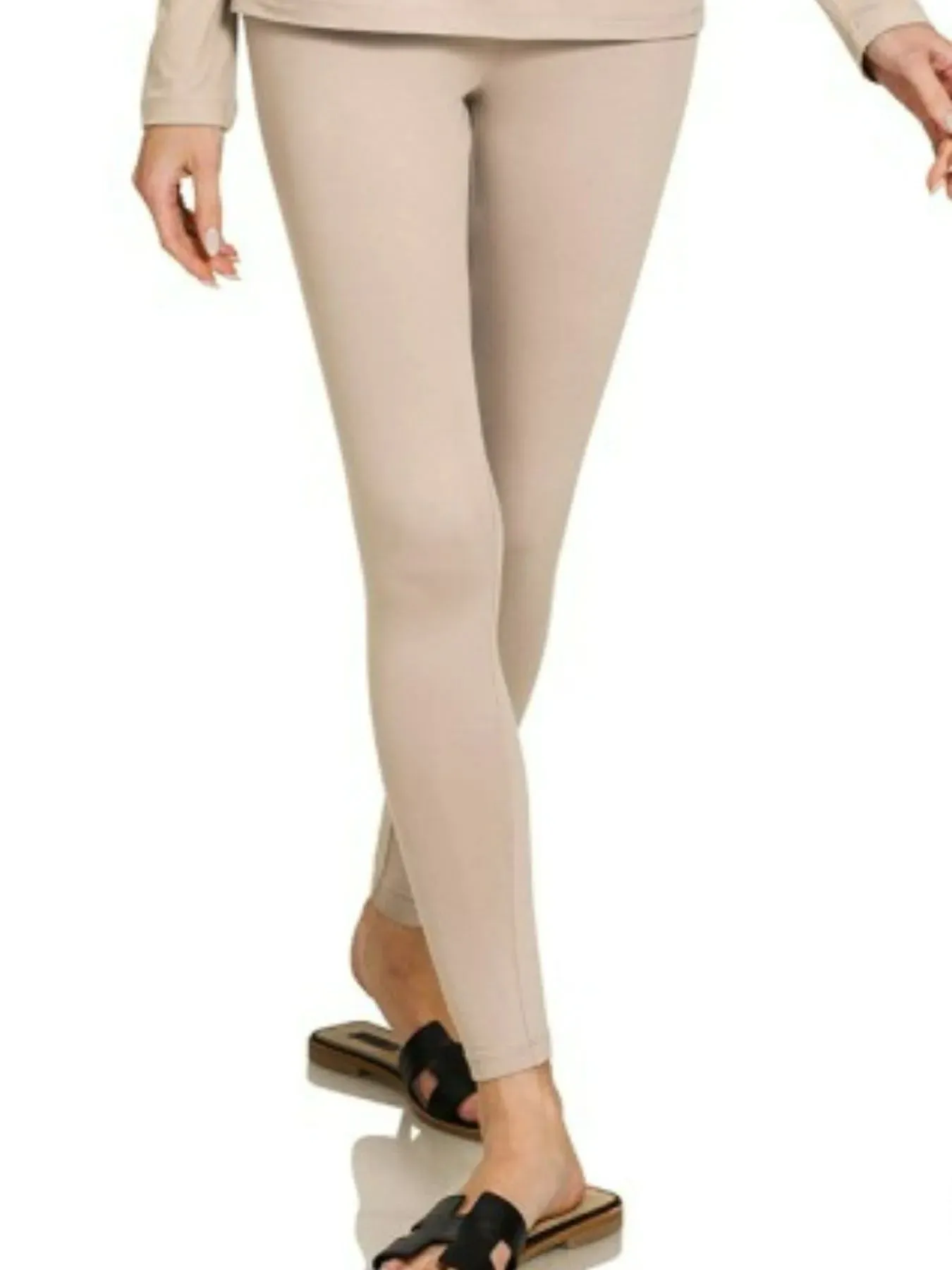 Zenana Microfiber Round Neck Top and Leggings Set sold by Charming Charlie product image thumbnail 2