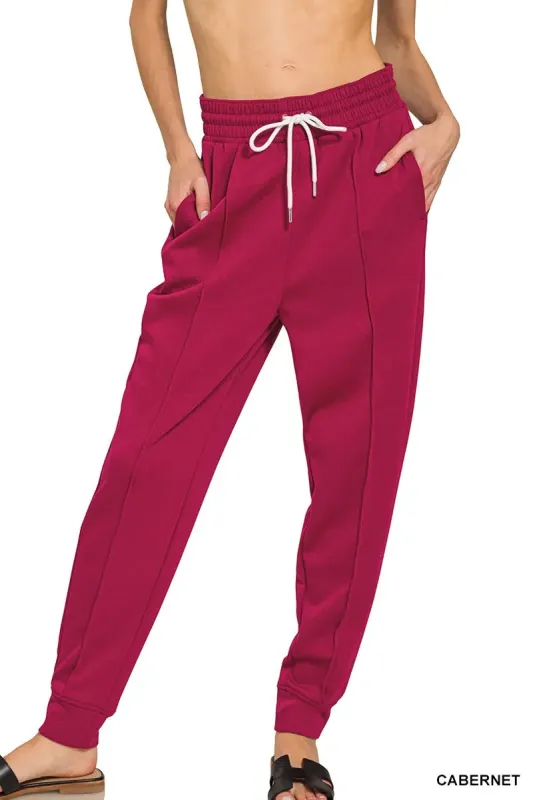 Zenana Drawstring Scuba Sweatpants with Pockets sold by Charming Charlie