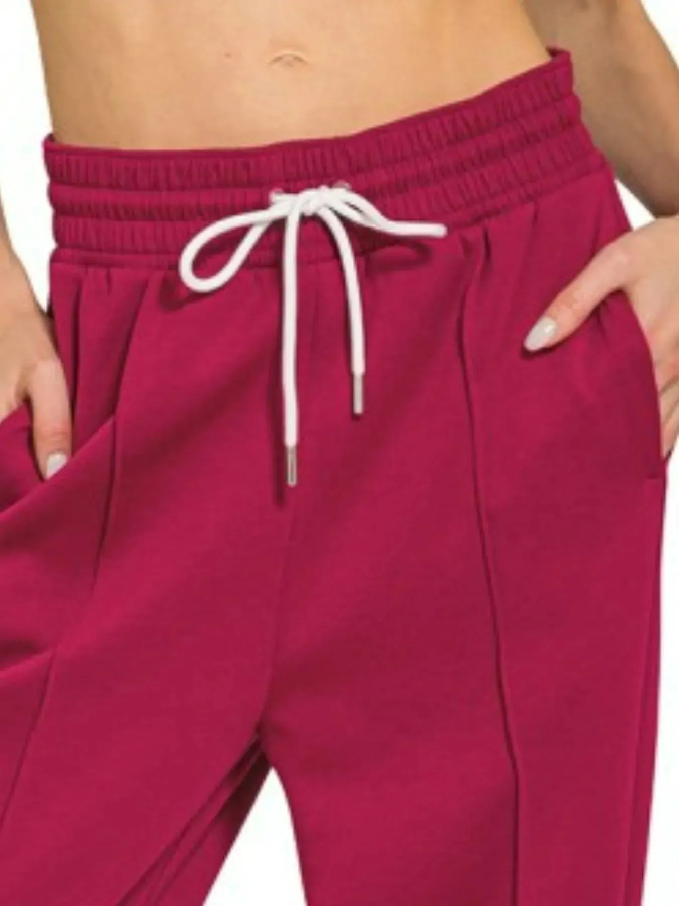 Zenana Drawstring Scuba Sweatpants with Pockets sold by Charming Charlie product image thumbnail 3