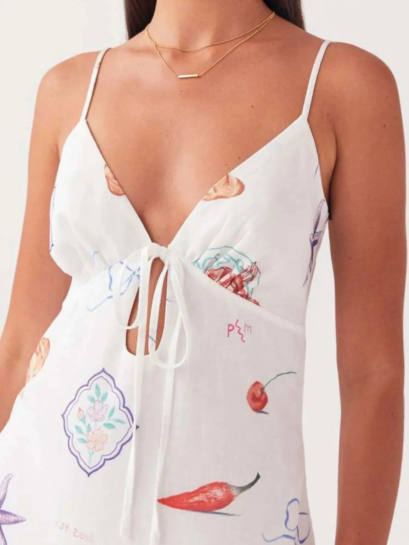 Tie-Front Mini Cami Dress sold by Charming Charlie product image thumbnail 3