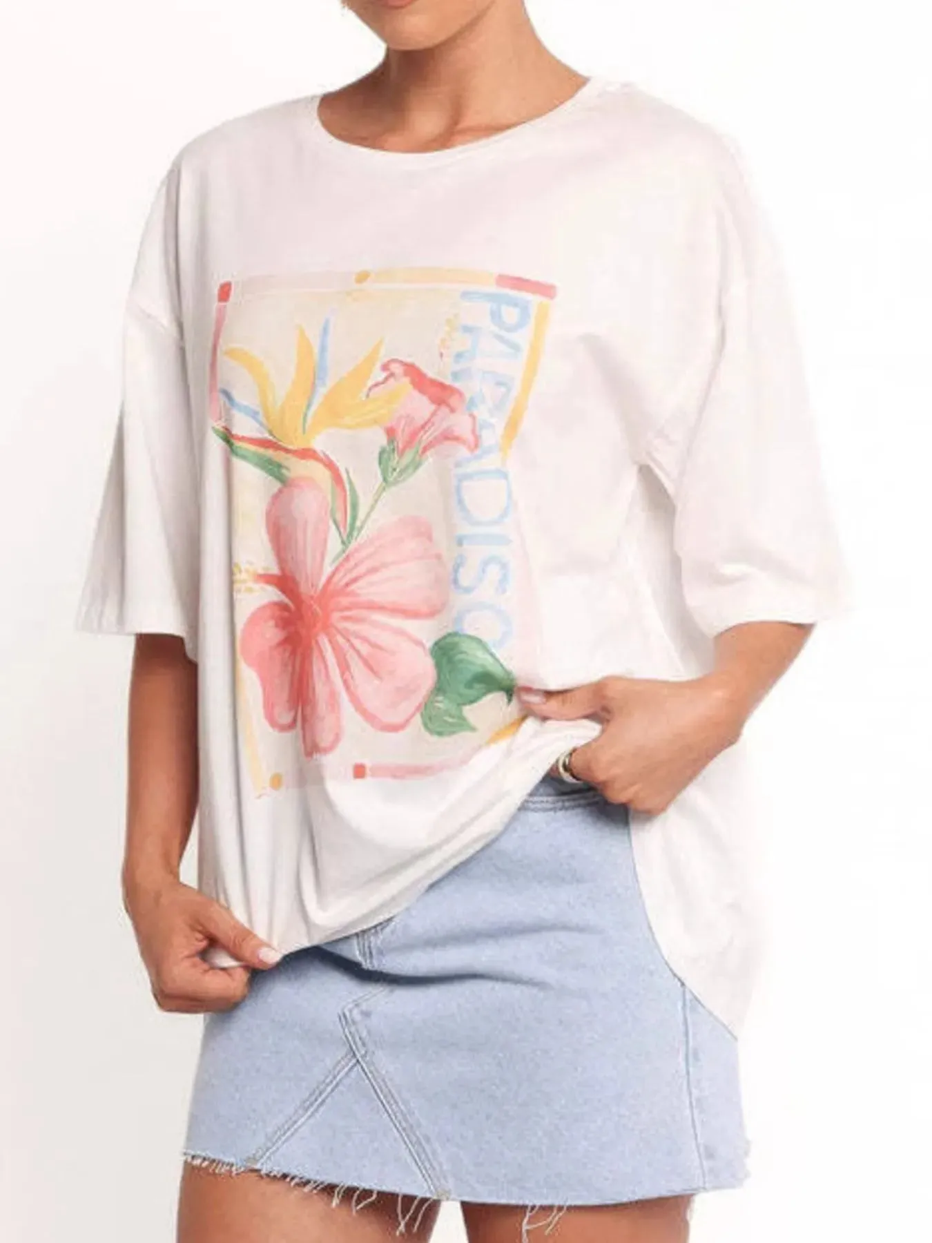 Graphic Round Neck Short Sleeve T-Shirt sold by Charming Charlie product image thumbnail 2