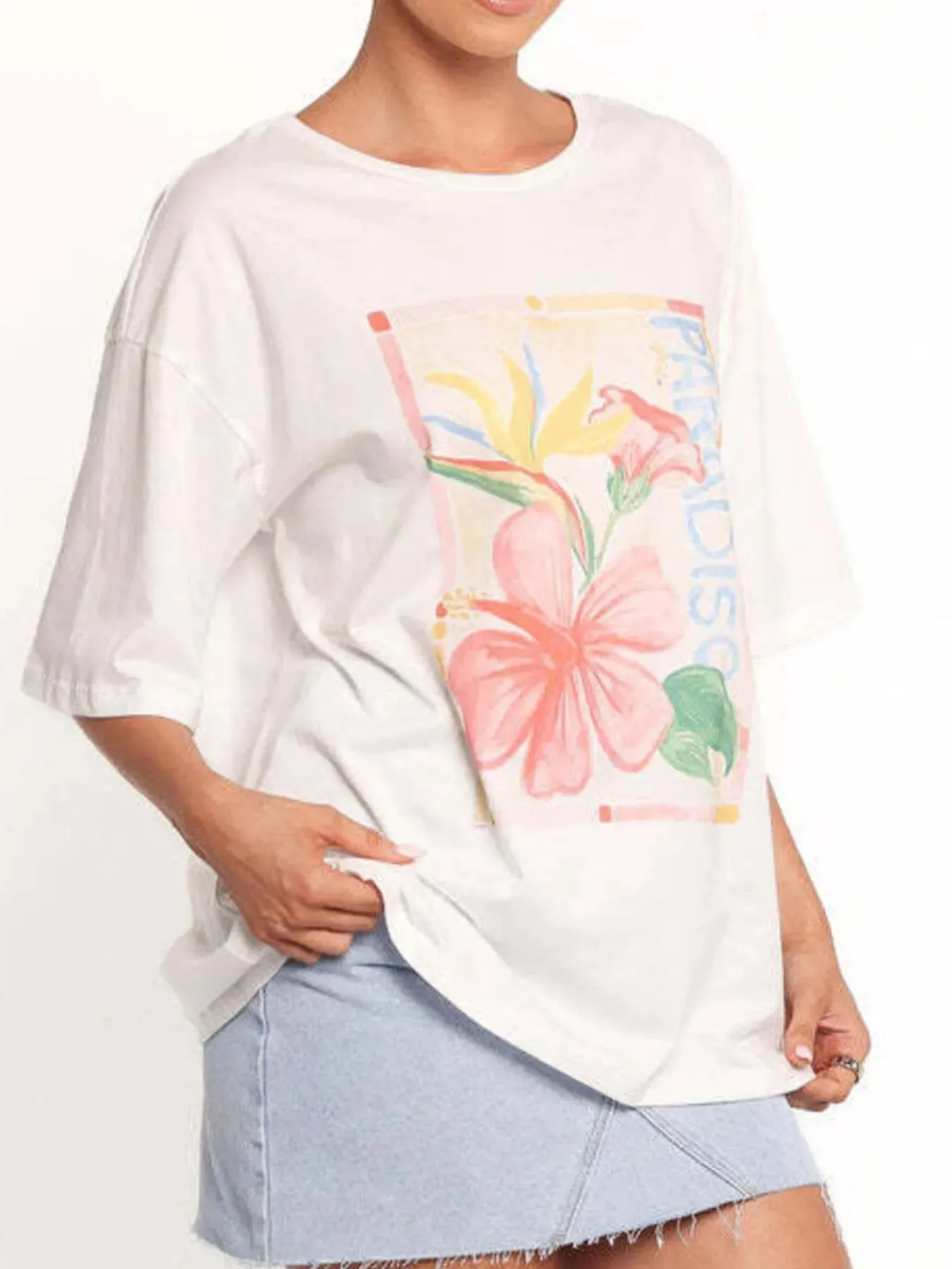 Graphic Round Neck Short Sleeve T-Shirt sold by Charming Charlie product image thumbnail 3