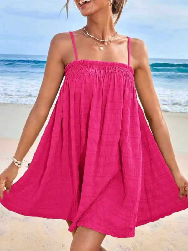Frill Textured Mini Cami Dress sold by Charming Charlie