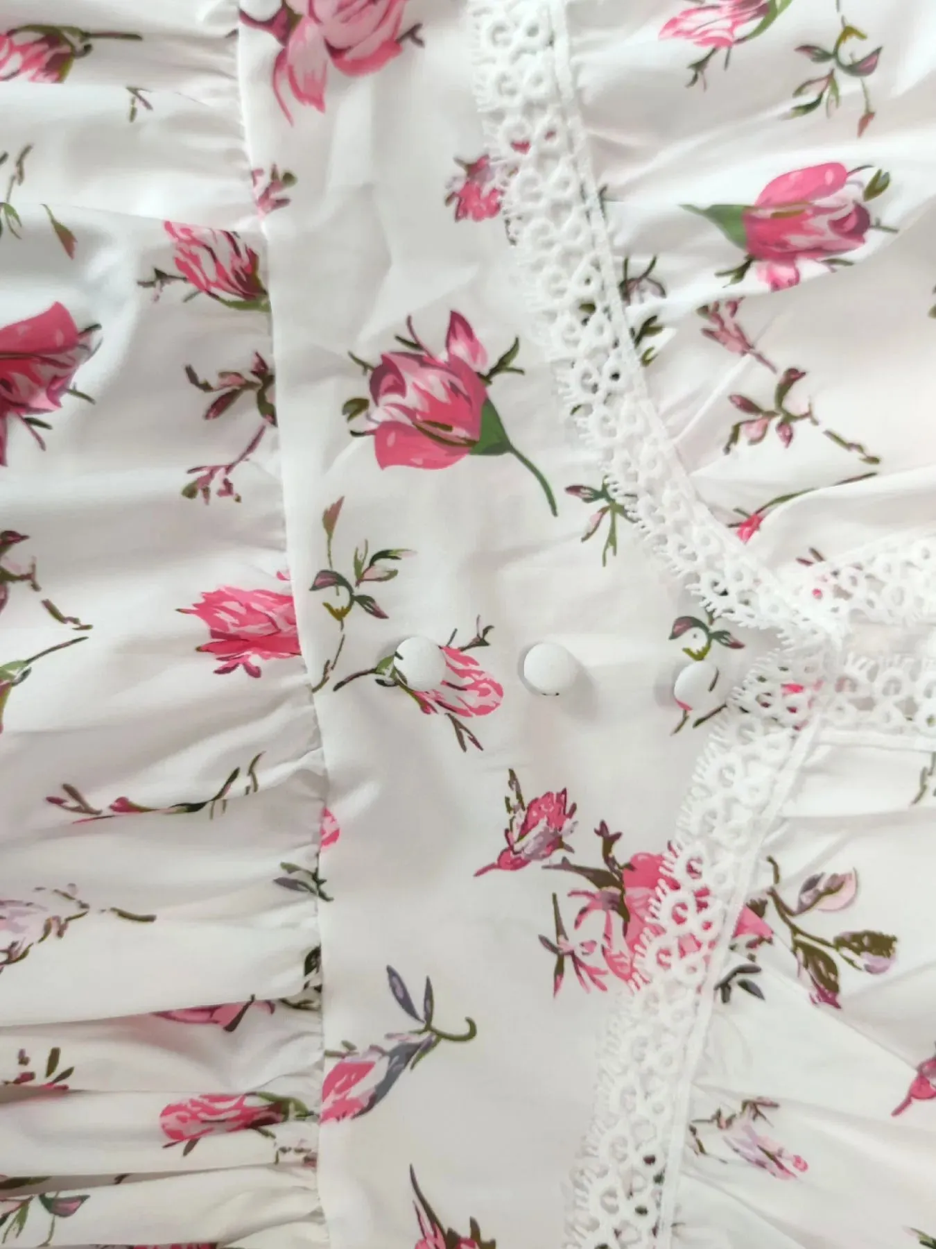 Full Size Floral V-Neck Long Sleeve Mini Dress Plus Size sold by Charming Charlie product image thumbnail 4