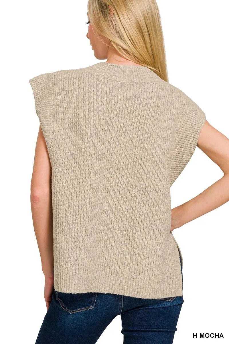 Zenana Oversized Sweater Vest with Side Slit sold by Charming Charlie product image thumbnail 2