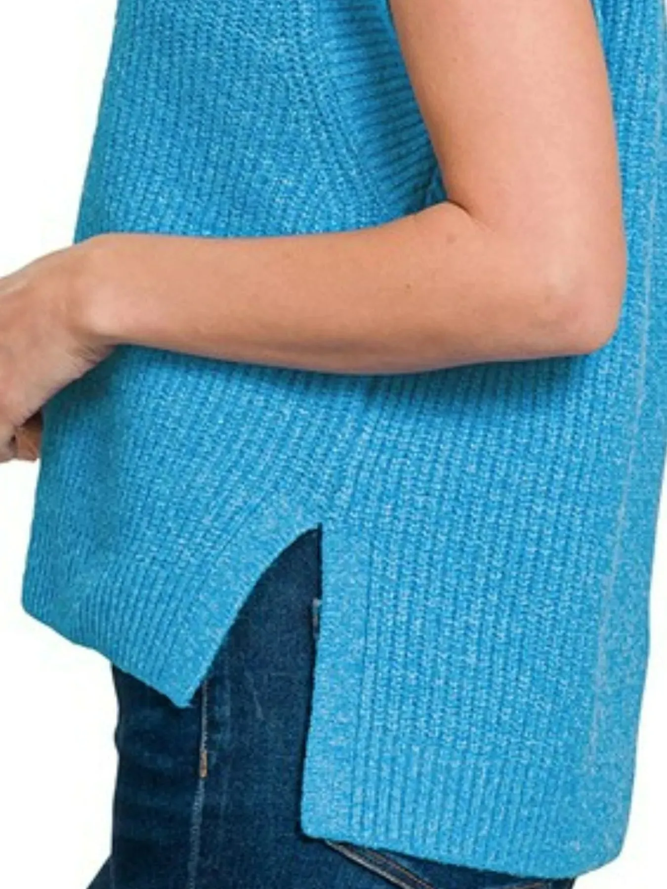 Zenana Oversized Sweater Vest with Side Slit sold by Charming Charlie product image thumbnail 3