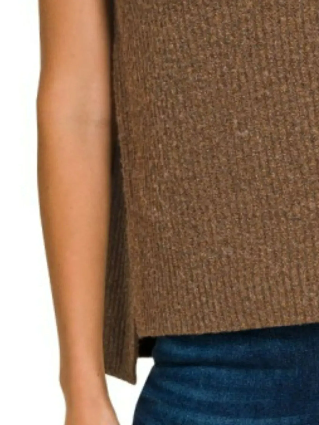 Zenana Oversized Sweater Vest with Side Slit sold by Charming Charlie product image thumbnail 3
