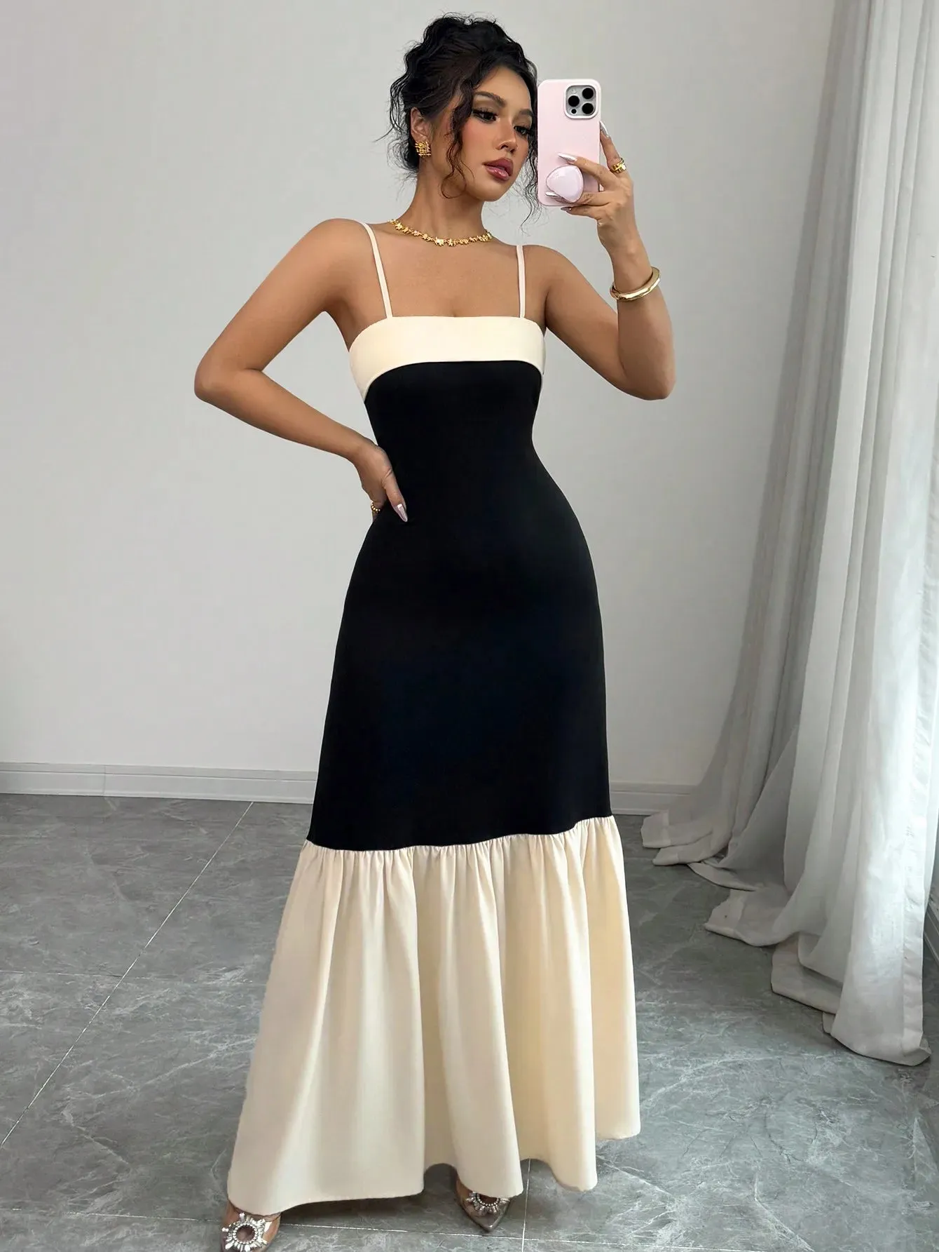 Color Block Maxi Cami Dress sold by Charming Charlie product image thumbnail 3