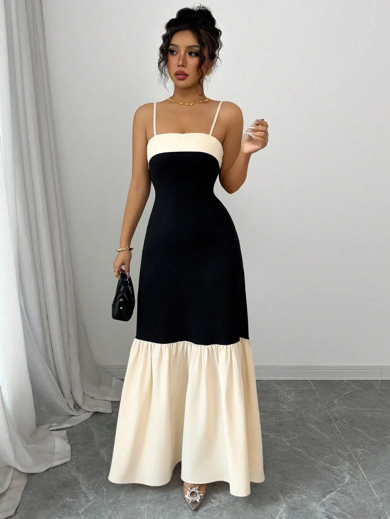 Color Block Maxi Cami Dress sold by Charming Charlie