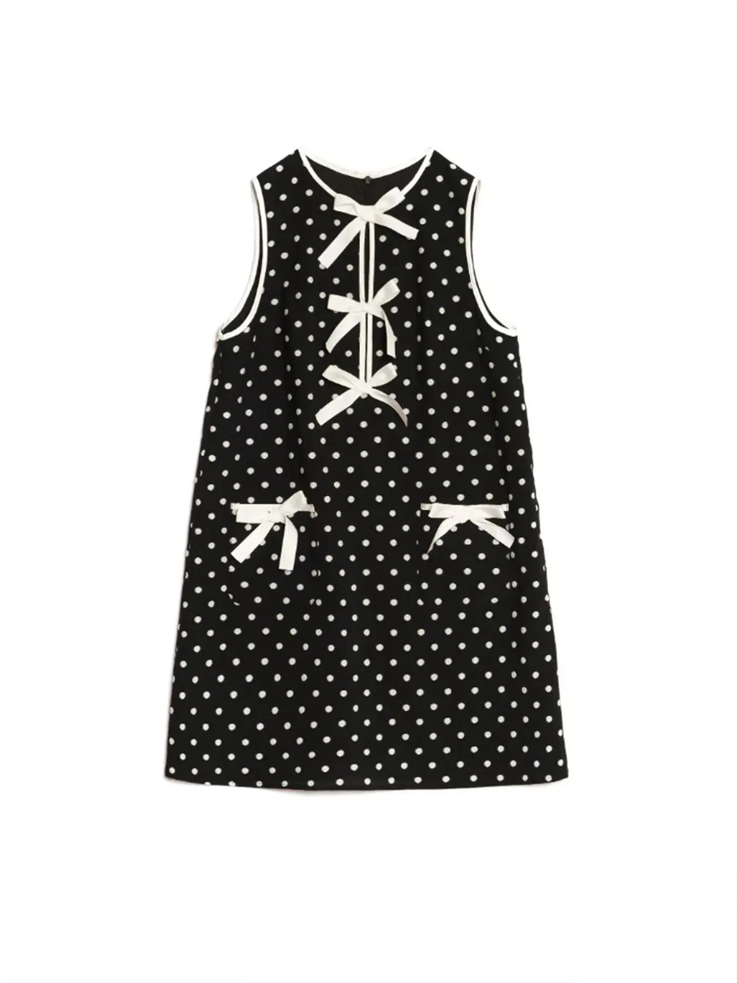 Bow Front Polka Dot Sleeveless Dress sold by Charming Charlie product image thumbnail 5