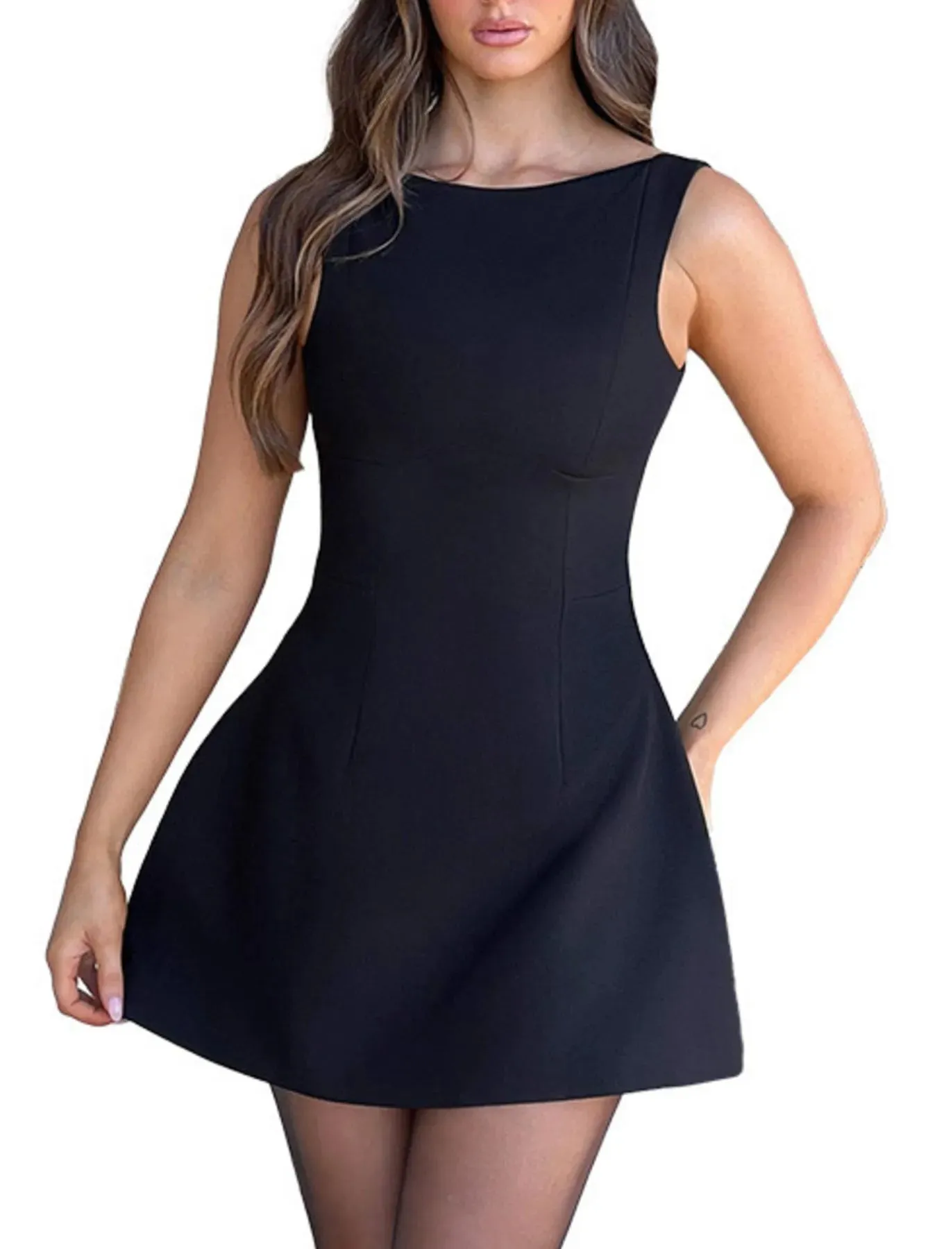 Round Neck Sleeveless Mini Dress sold by Charming Charlie