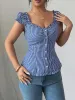 Striped Cap Sleeve Shirt sold by Charming Charlie