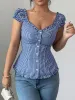 Striped Cap Sleeve Shirt sold by Charming Charlie