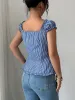 Striped Cap Sleeve Shirt sold by Charming Charlie