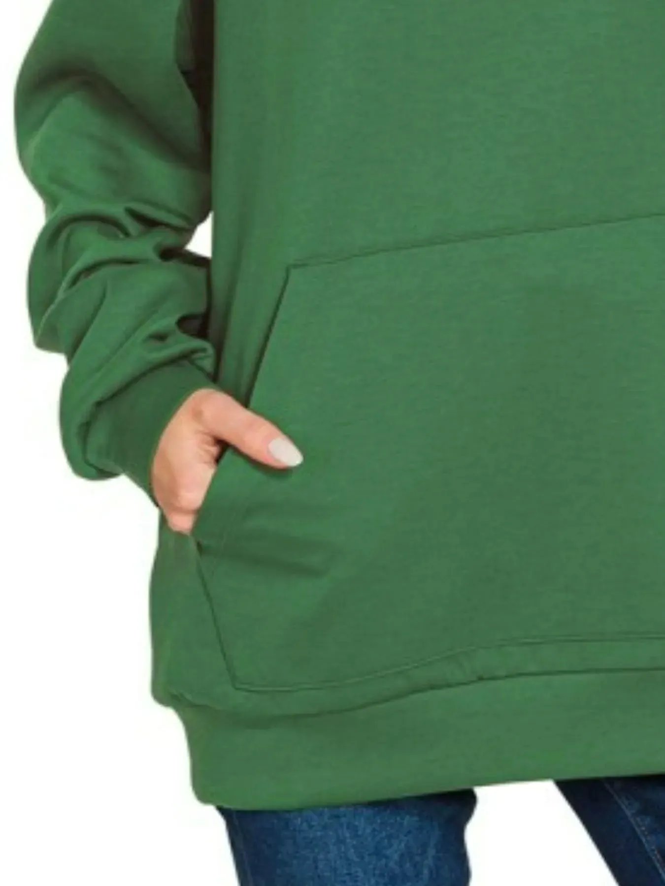 Zenana Oversized Scuba Hoodie with Kangaroo Pocket sold by Charming Charlie product image thumbnail 3