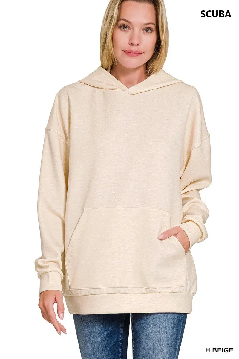 Zenana Oversized Scuba Hoodie with Kangaroo Pocket sold by Charming Charlie product image thumbnail 2