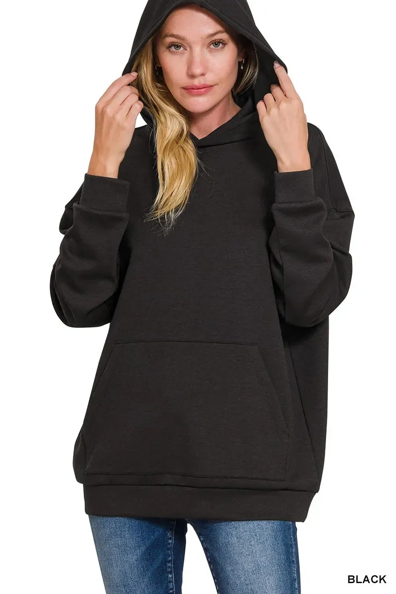 Zenana Oversized Scuba Hoodie with Kangaroo Pocket sold by Charming Charlie product image thumbnail 2