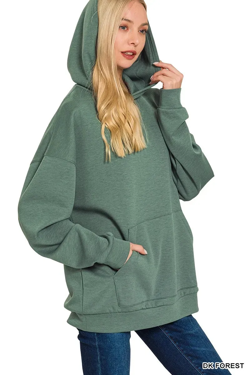 Zenana Oversized Scuba Hoodie with Kangaroo Pocket sold by Charming Charlie product image thumbnail 2