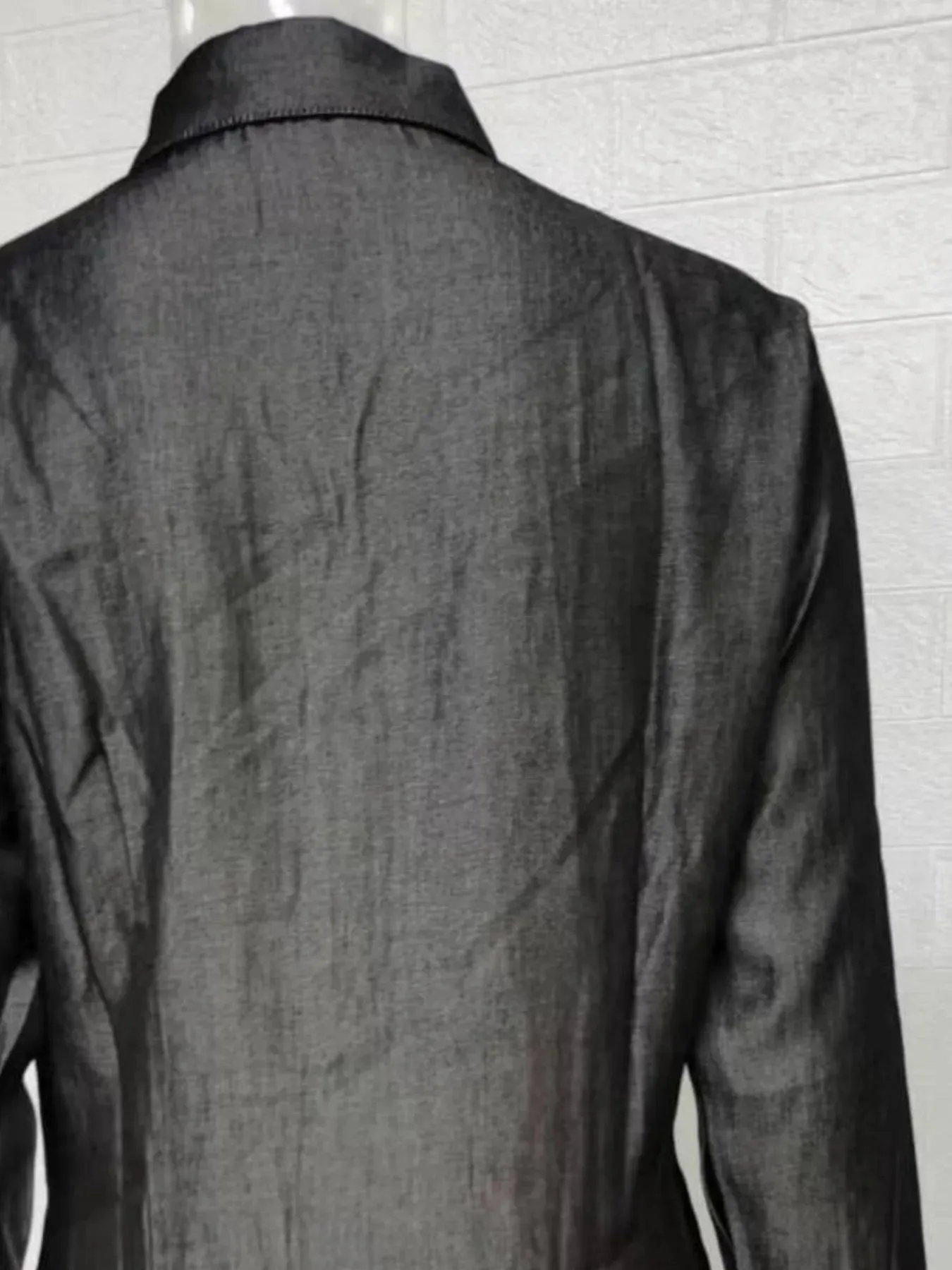 Full Size Button-Down Maxi Denim Dress Plus Size sold by Charming Charlie product image thumbnail 3