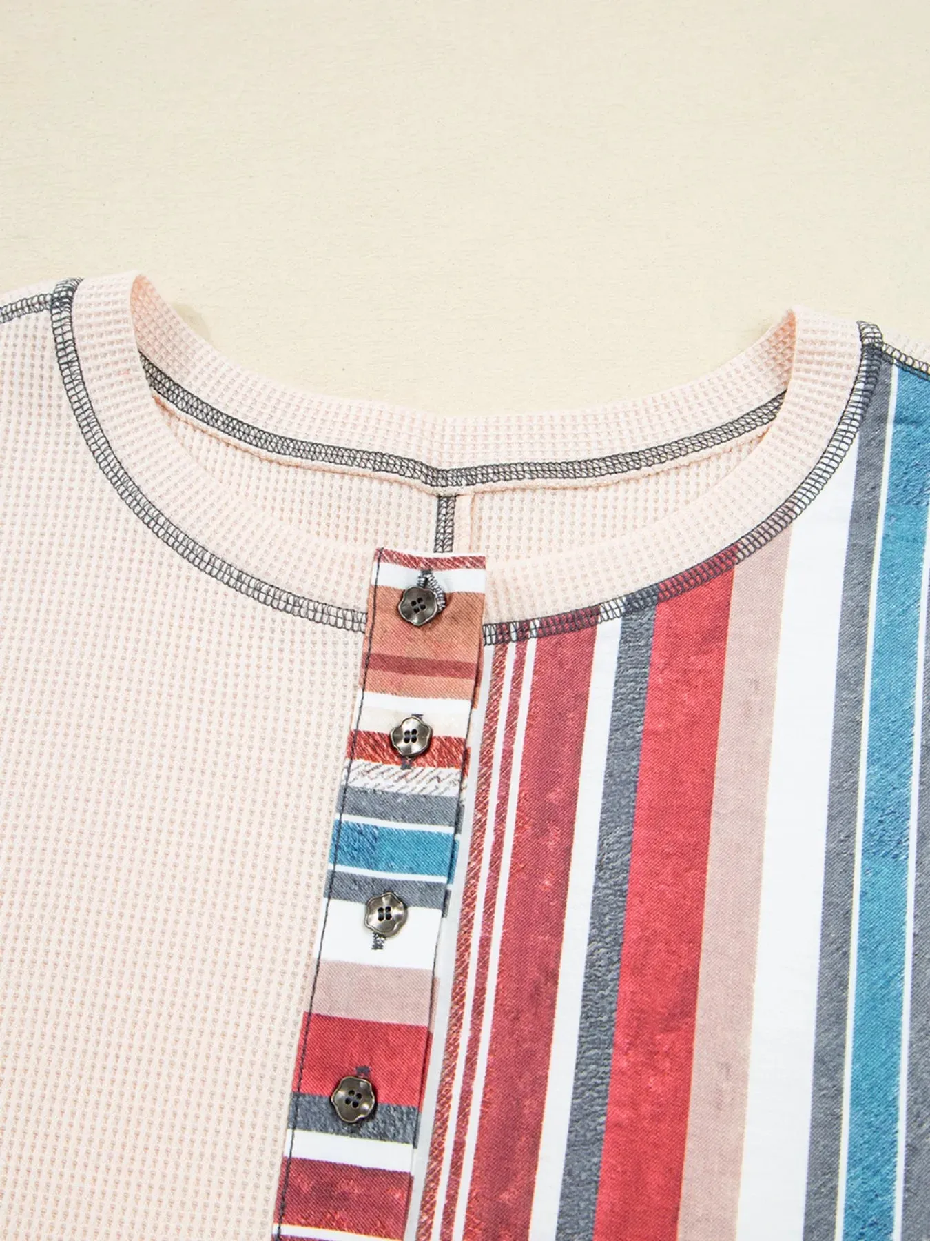 Color Block Striped Long Sleeve Top sold by Charming Charlie product image thumbnail 5