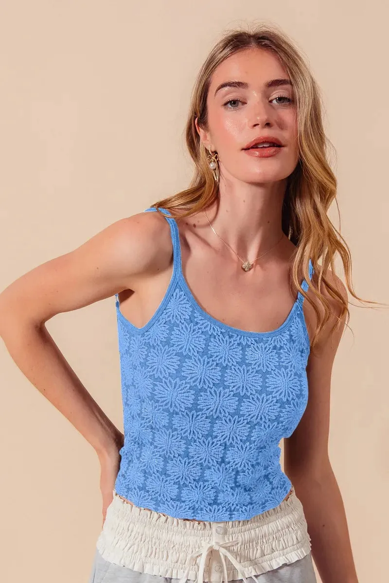 SO ME Two Tone Floral Seamless Tank Top sold by Charming Charlie product image thumbnail 2