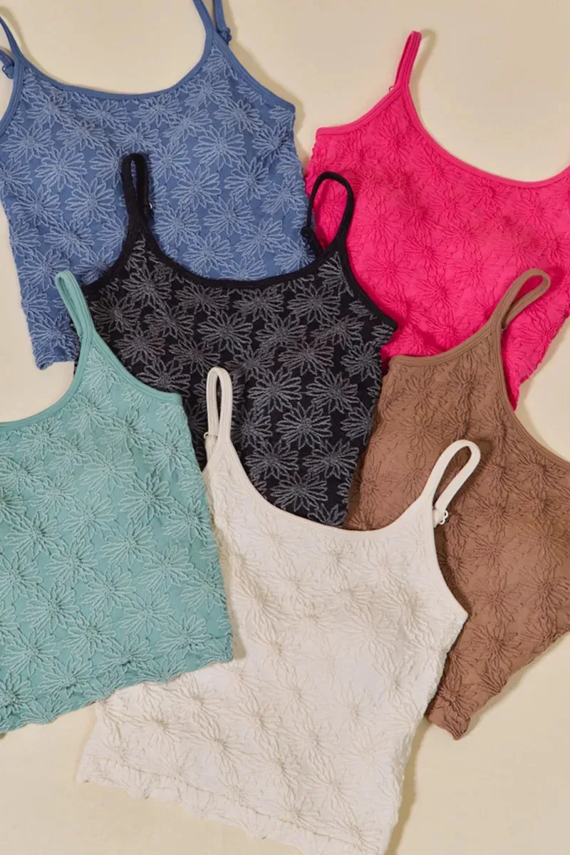 SO ME Two Tone Floral Seamless Tank Top sold by Charming Charlie product image thumbnail 3