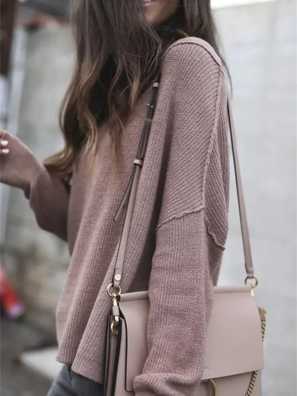 Ribbed Relaxed Fit Long Sleeve Sweater sold by Charming Charlie