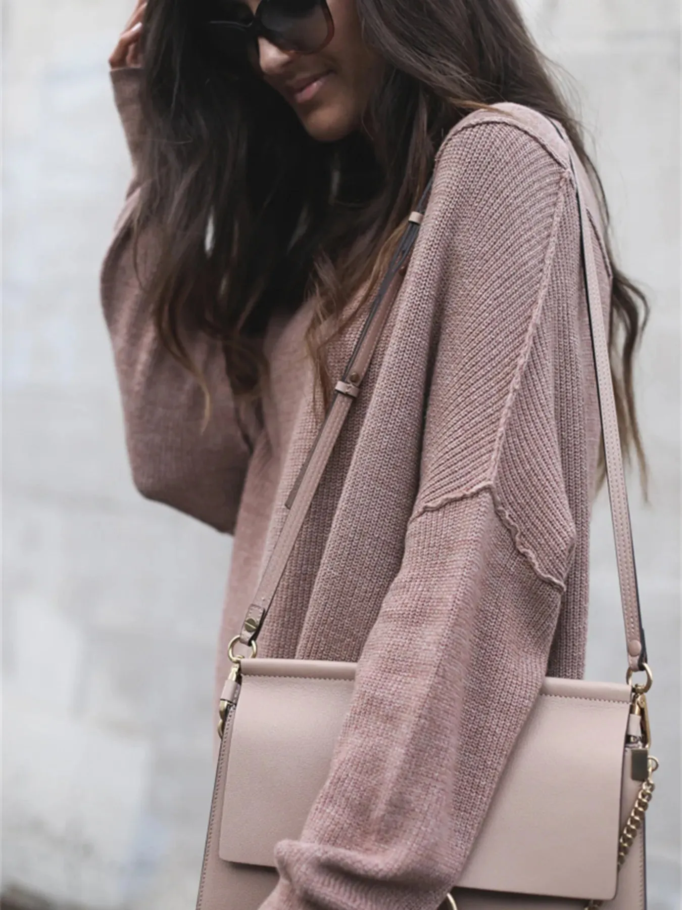 Ribbed Relaxed Fit Long Sleeve Sweater sold by Charming Charlie product image thumbnail 4