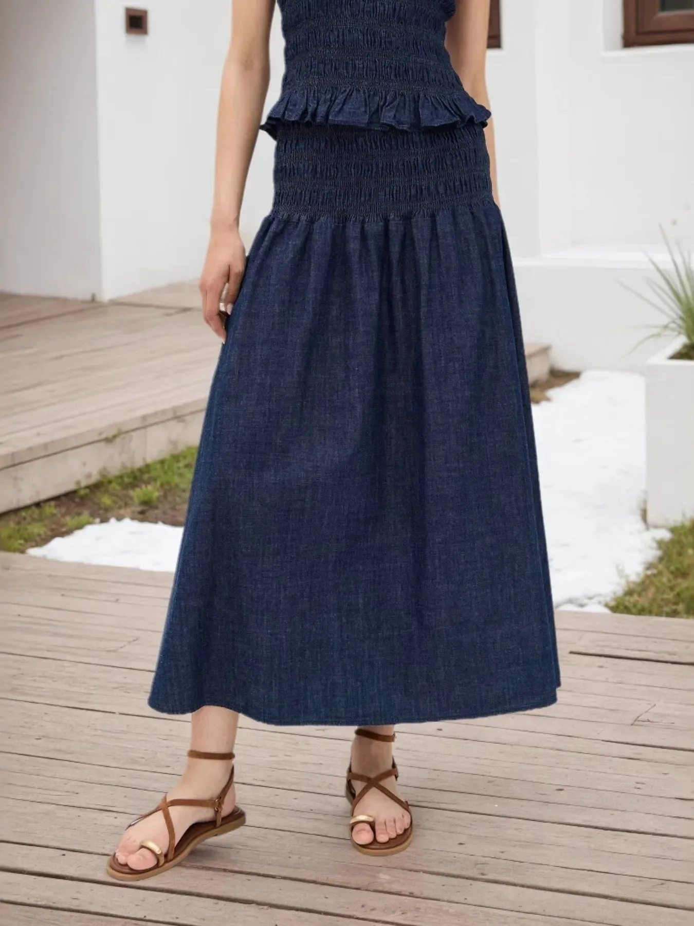 Elastic Waist Midi Skirt sold by Charming Charlie product image thumbnail 4
