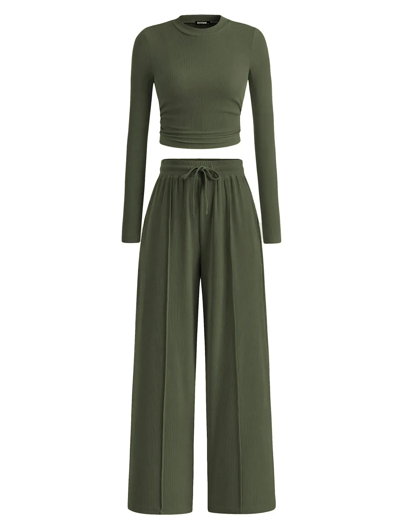 Round Neck Long Sleeve Top and Pants Set sold by Charming Charlie product image thumbnail 4