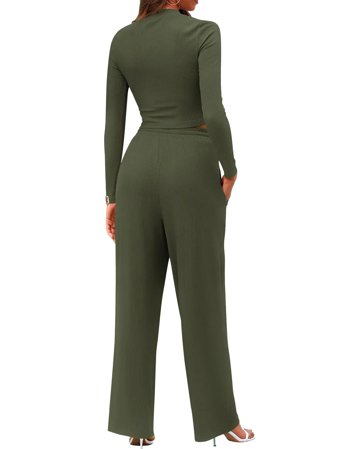Round Neck Long Sleeve Top and Pants Set sold by Charming Charlie product image thumbnail 5