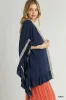 Umgee Ruffle Trim Kimono with Crochet Accent sold by Charming Charlie