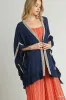 Umgee Ruffle Trim Kimono with Crochet Accent sold by Charming Charlie