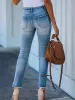 Distressed High-Waisted Skinny Jeans sold by Charming Charlie
