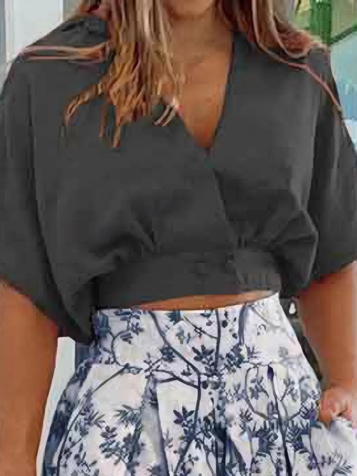 Surplice Top and High Waist Pants Set sold by Charming Charlie product image thumbnail 5