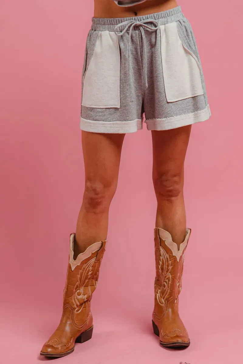 BiBi French Terry Knit Shorts with Side Pocket sold by Charming Charlie product image thumbnail 4