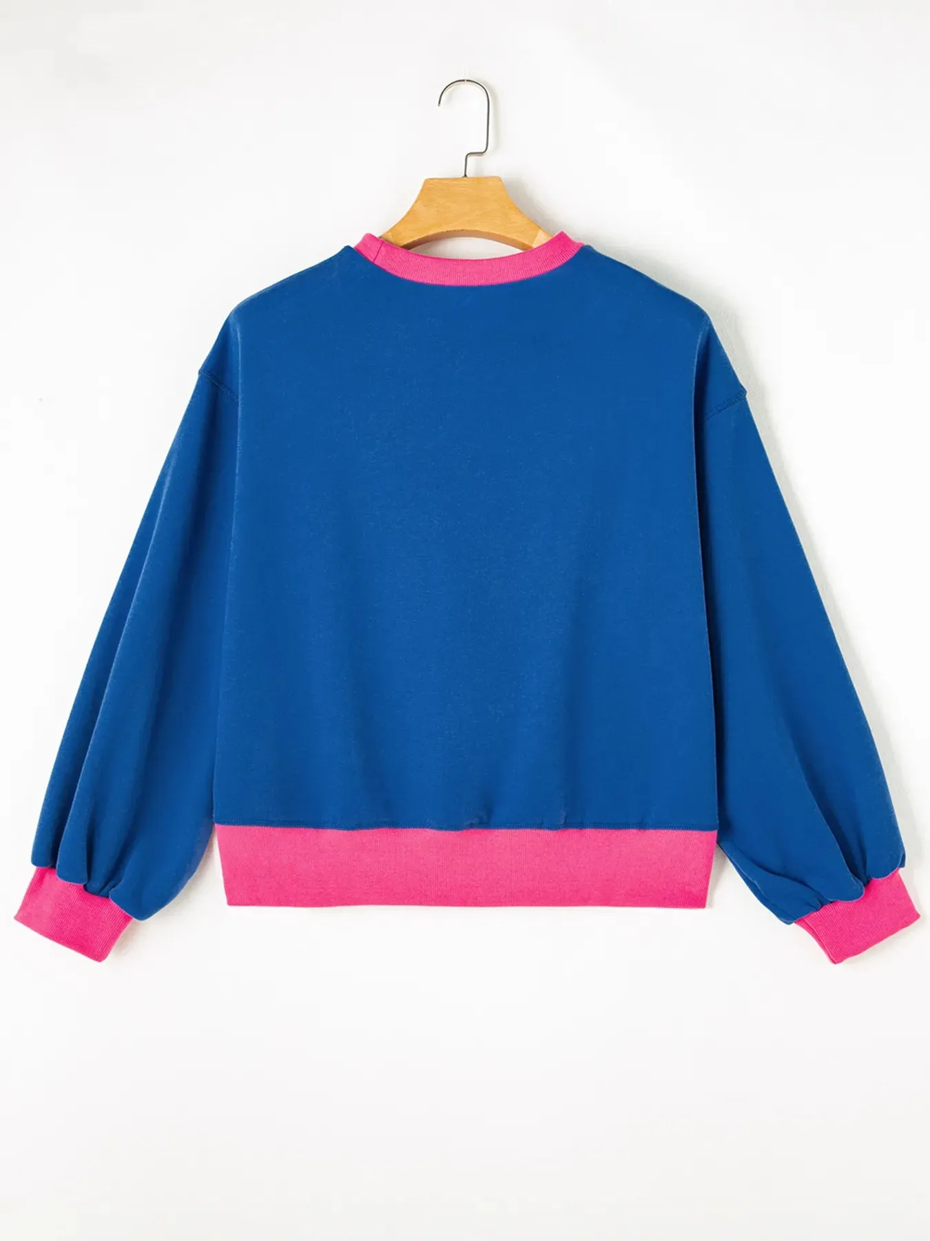 Bowknot Graphic Game Day Contrast Trim Drop Shoulder Casual Sweatshirt sold by Charming Charlie product image thumbnail 5