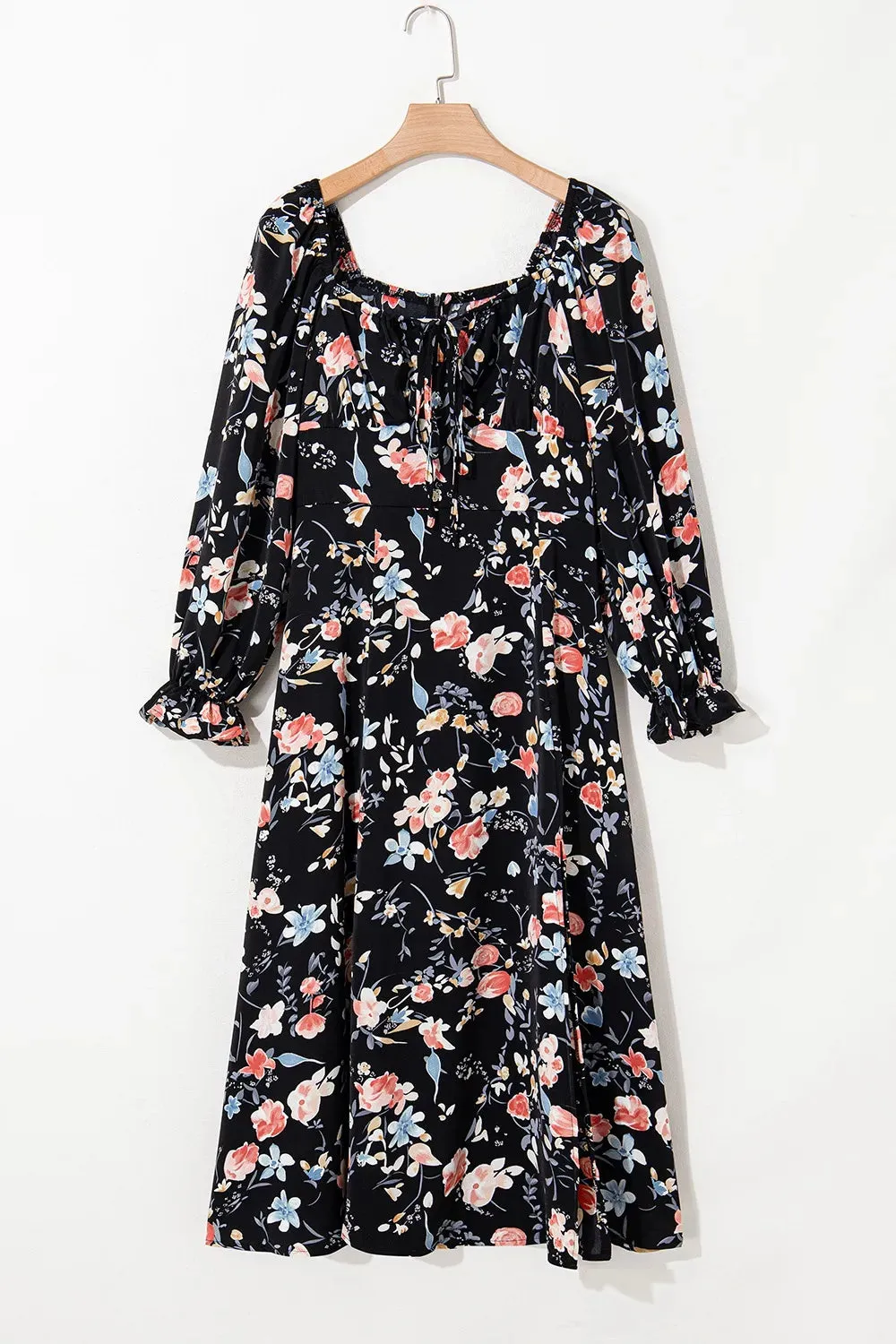 Floral Print Flounce Sleeve Midi Dress sold by Charming Charlie product image thumbnail 4