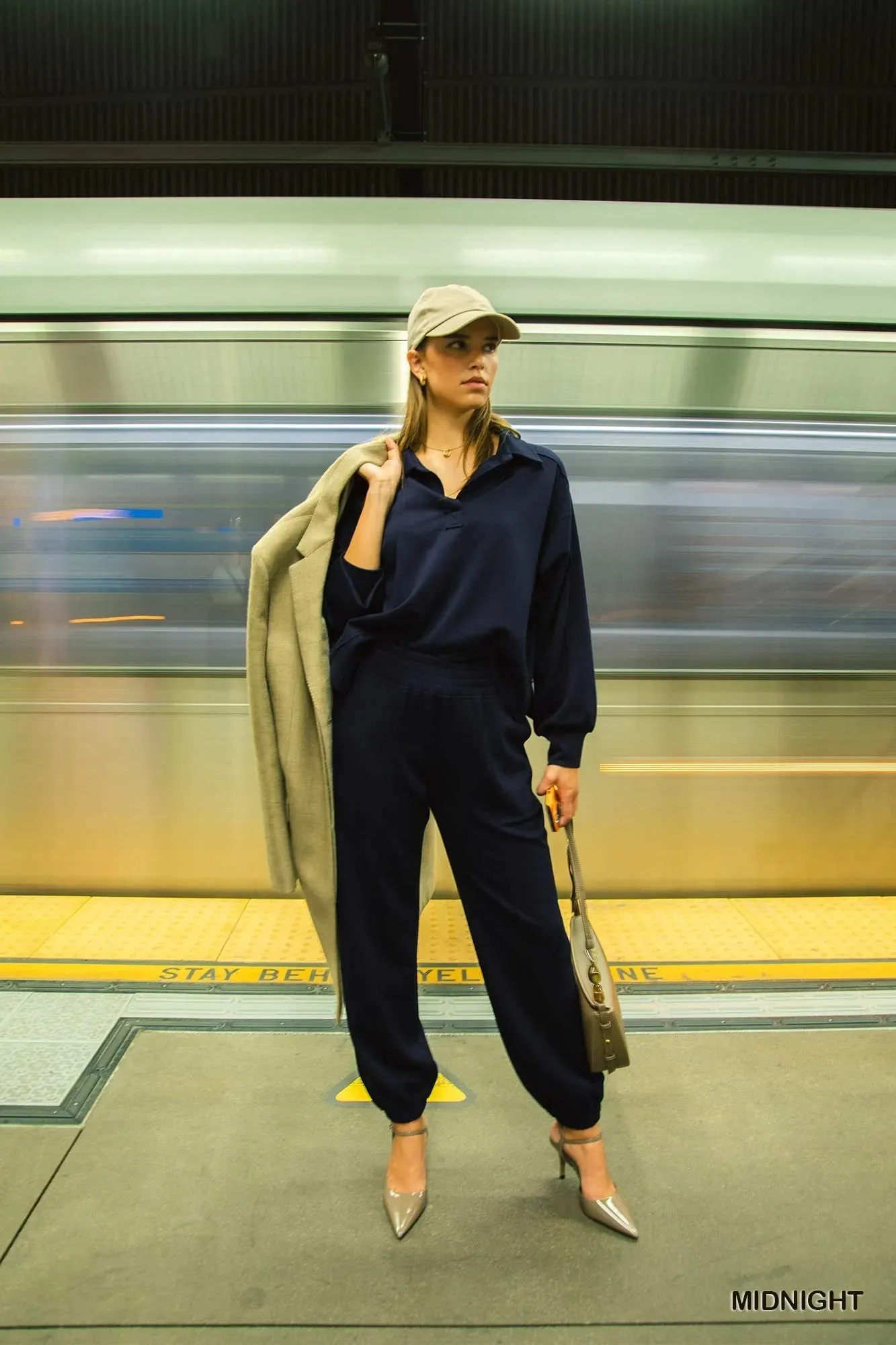 Umgee Drawstring Jogger Pants with Front Seam Detail sold by Charming Charlie product image thumbnail 3