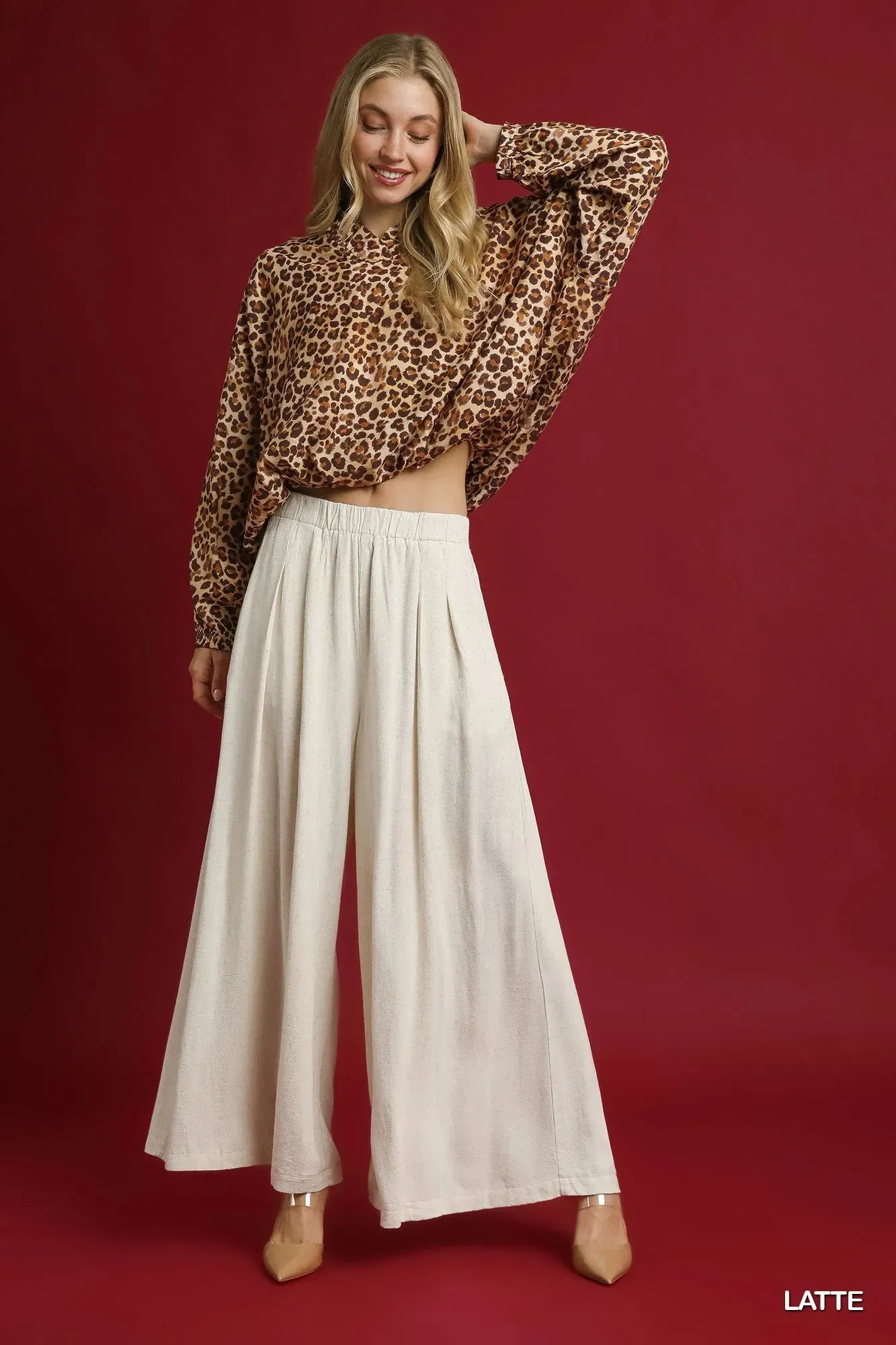 Umgee Leopard Print Balloon Sleeve Blouse sold by Charming Charlie product image thumbnail 5