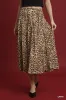 Umgee Drawstring Leopard Midi Skirt sold by Charming Charlie